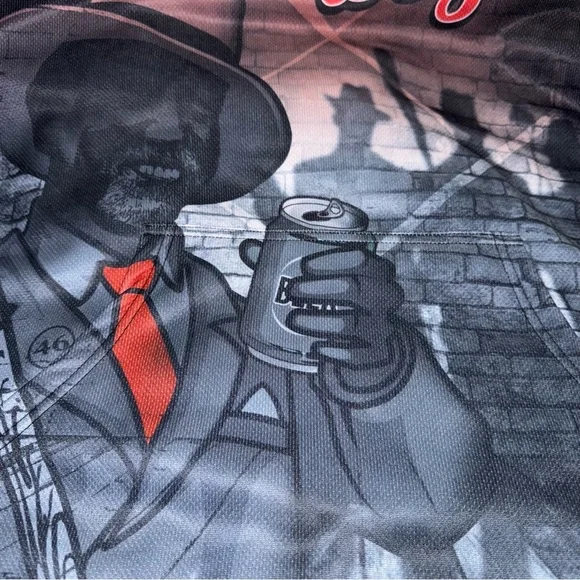 Beaserh Men’s Medium Tommy Boys Hoodie Graphic Red Black Streetwear 46 NWOT - Picture 5 of 6